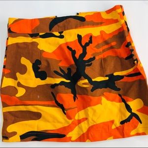 Orange camo skirt